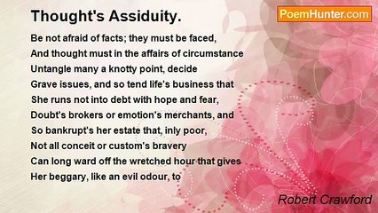 Robert Crawford - Thought's Assiduity.