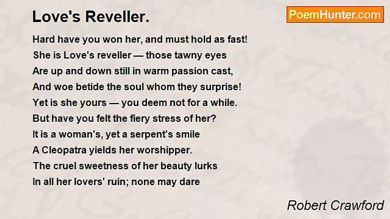 Robert Crawford - Love's Reveller.