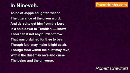 Robert Crawford - In Nineveh.