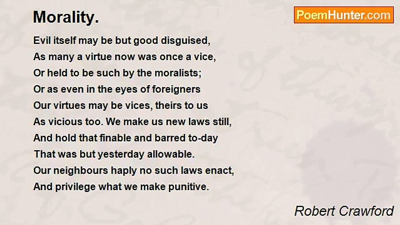 Robert Crawford - Morality.