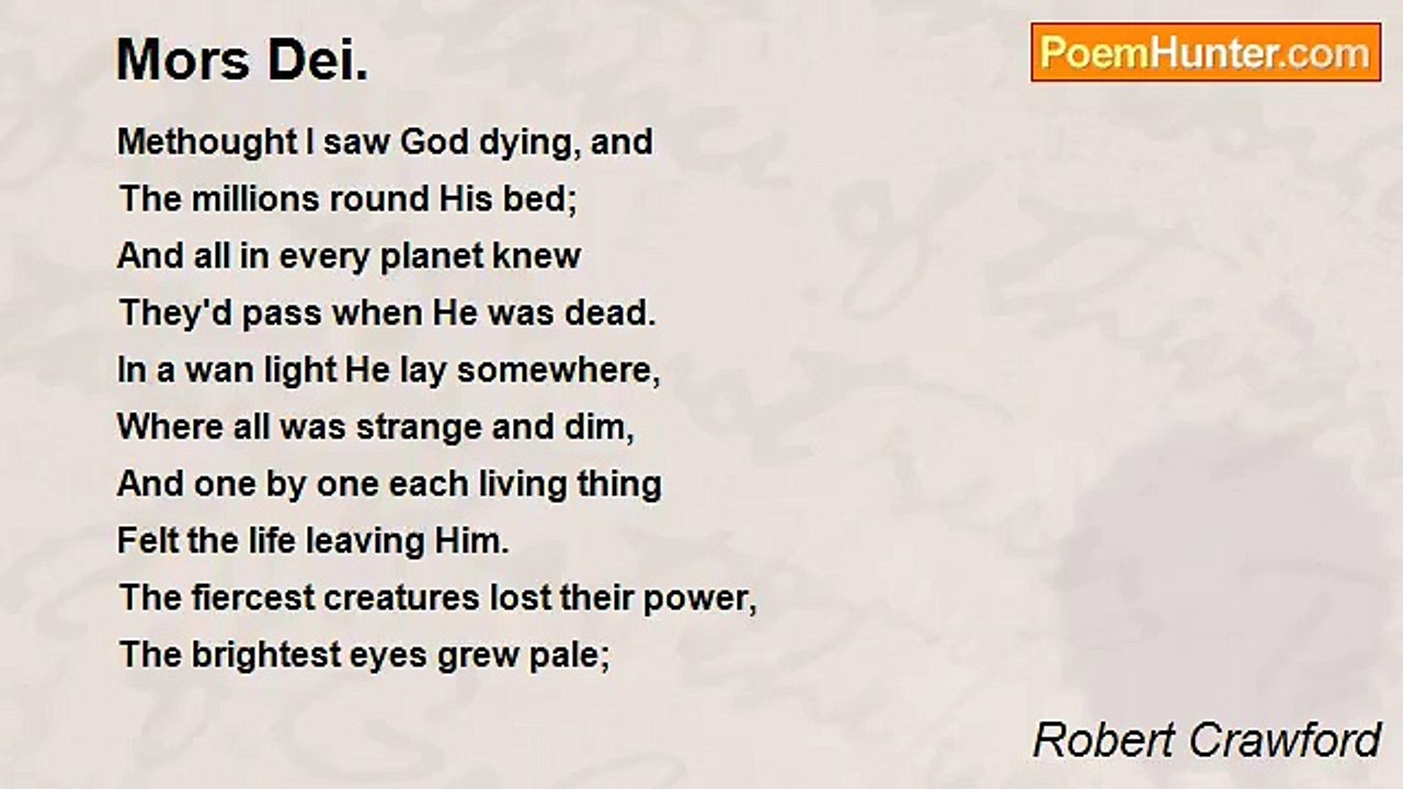 Robert Crawford - Mors Dei.