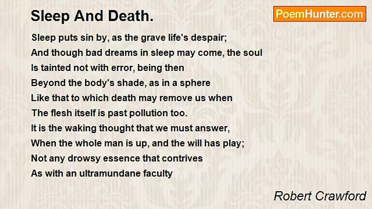 Robert Crawford - Sleep And Death.