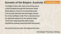 Archibald Thomas Strong - Sonnets of the Empire: Australia 1914