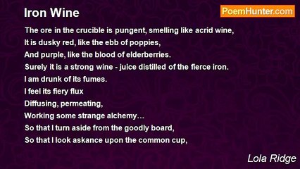 Lola Ridge - Iron Wine