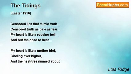 Lola Ridge - The Tidings