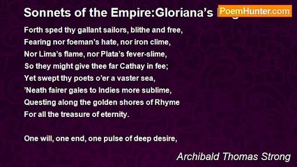 Archibald Thomas Strong - Sonnets of the Empire:Gloriana’s England