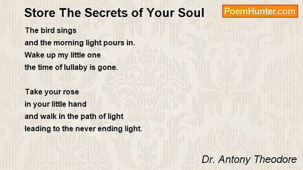 Dr. Antony Theodore - Store The Secrets of Your Soul