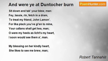 Robert Tannahill - And were ye at Duntocher burn