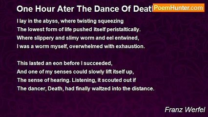 Franz Werfel - One Hour Ater The Dance Of Death