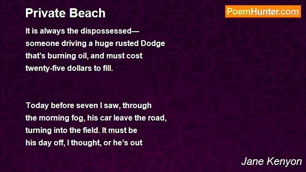 Jane Kenyon - Private Beach
