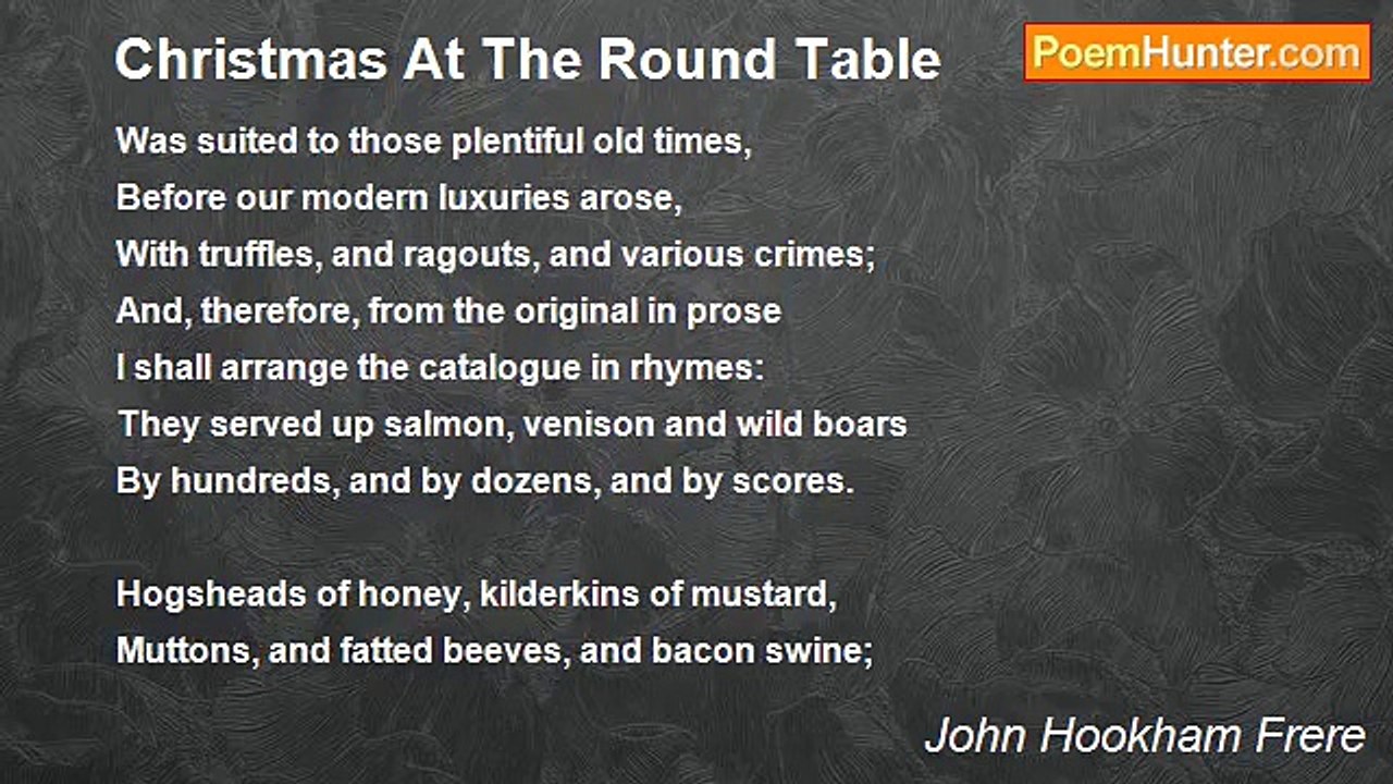 John Hookham Frere - Christmas At The Round Table