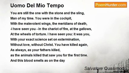 Salvatore Quasimodo - Uomo Del Mio Tempo