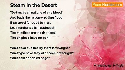Ebenezer Elliott - Steam In the Desert