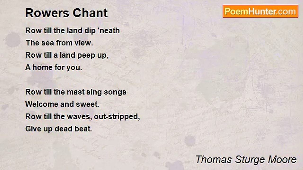Thomas Sturge Moore - Rowers Chant