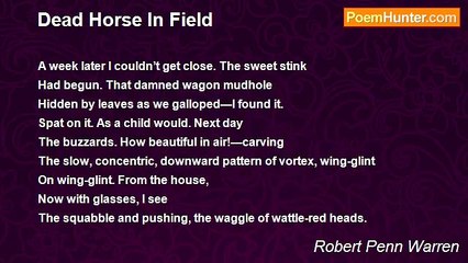 Robert Penn Warren - Dead Horse In Field