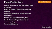 June Jordan - Poem For My Love