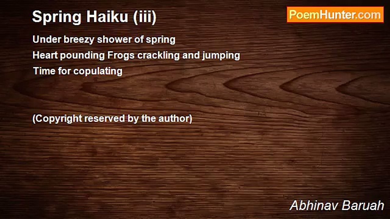 Abhinav Baruah - Spring Haiku (iii)