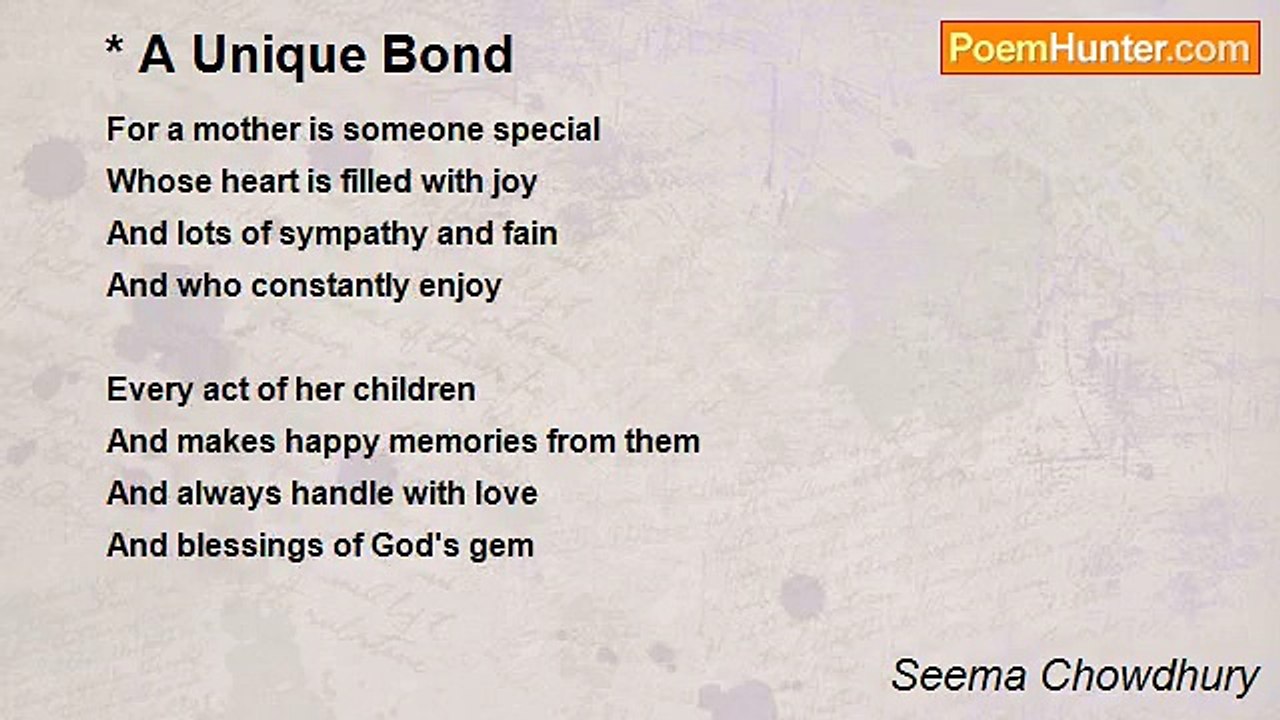 Seema Chowdhury - A Unique Bond