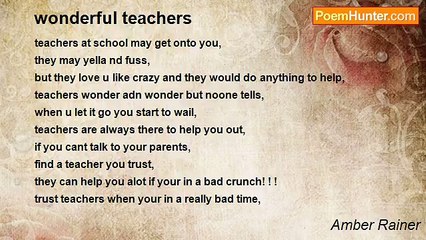 Amber Rainer - wonderful teachers