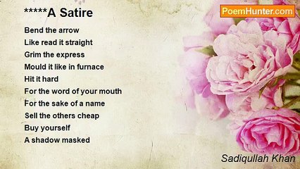 Sadiqullah Khan - A Satire