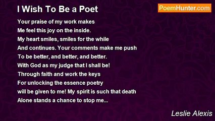 Leslie Alexis - I Wish To Be a Poet