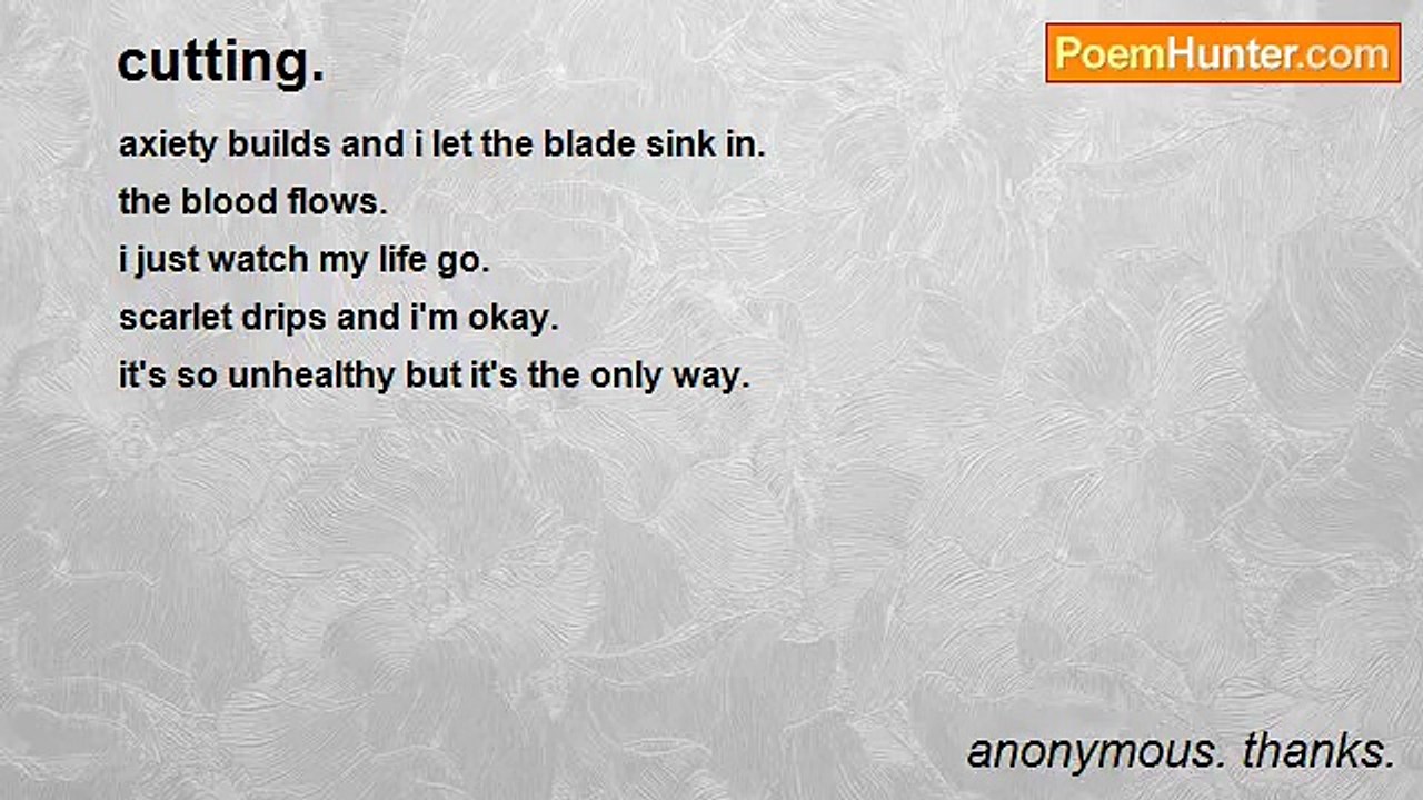 anonymous. thanks. - cutting.