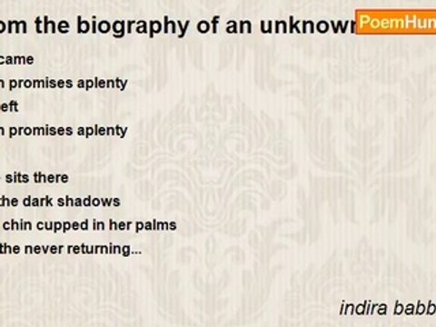 indira babbellapati - from the biography of an unknown woman: xiii