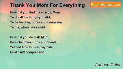 Adriane Coles - Thank You Mom For Everything