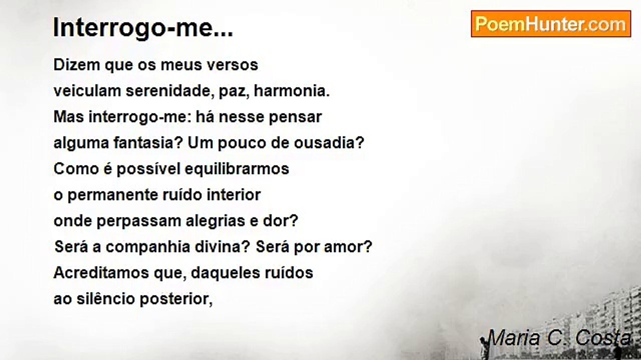 Maria C. Costa - Interrogo-me...