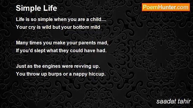 saadat tahir - Simple Life