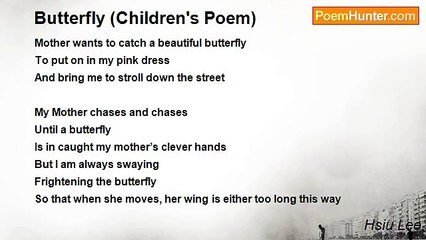 Hsiu Lee - Butterfly (Children's Poem)