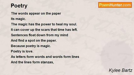 Kylee Bartz - Poetry