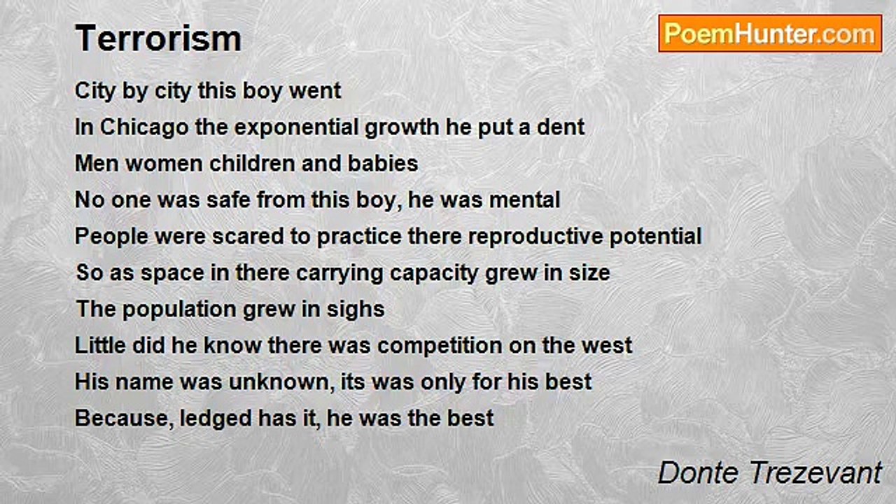 Donte Trezevant - Terrorism