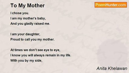 Anita Khelawan - To My Mother