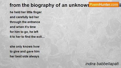 indira babbellapati - from the biography of an unknown woman: xviii