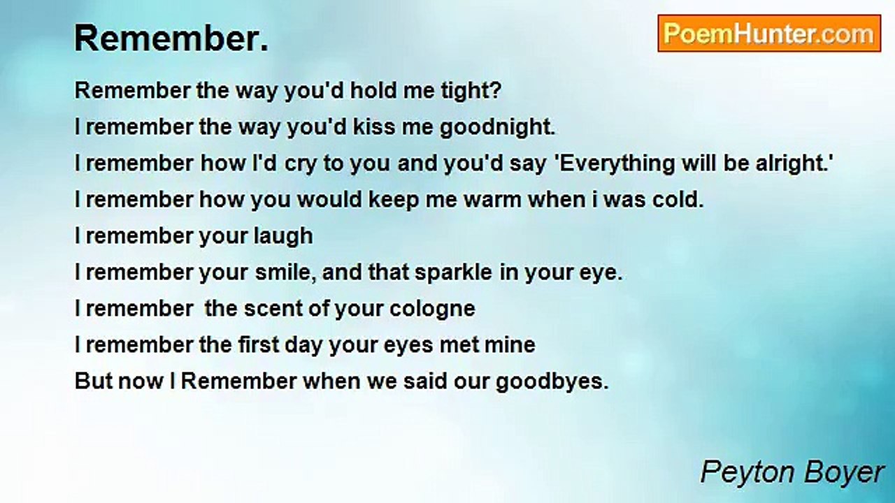 Peyton Boyer - Remember.