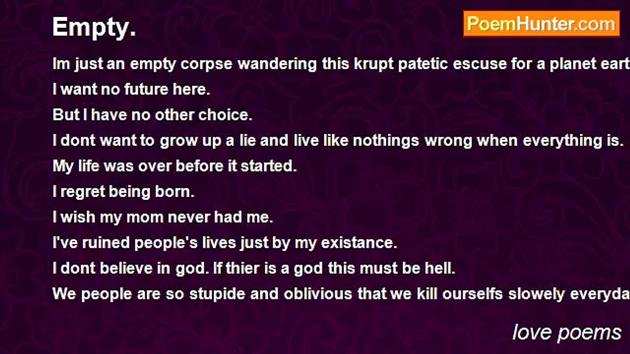 love poems - Empty.
