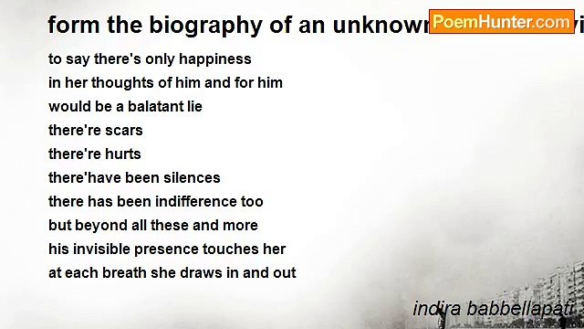 indira babbellapati - form the biography of an unknown woman: xxvi