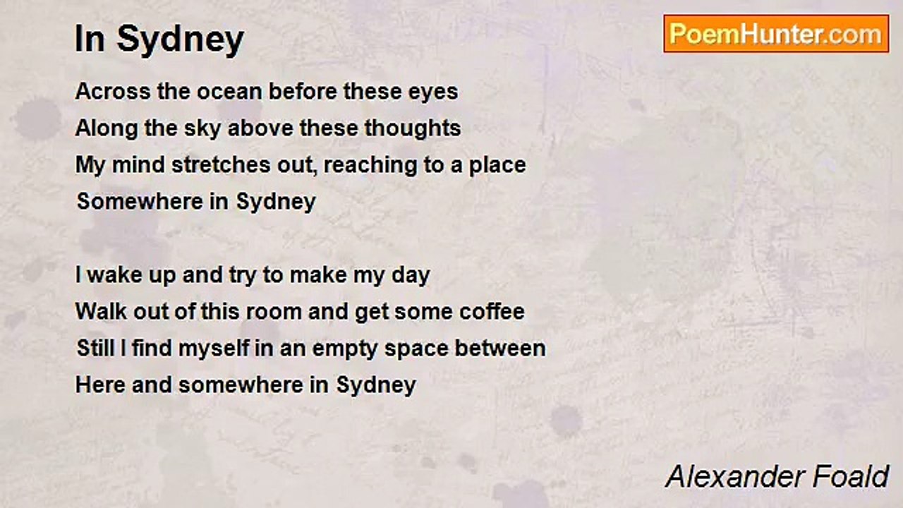 Alexander Foald - In Sydney
