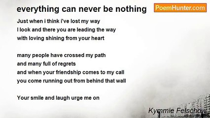 Kymmie Felschow - everything can never be nothing