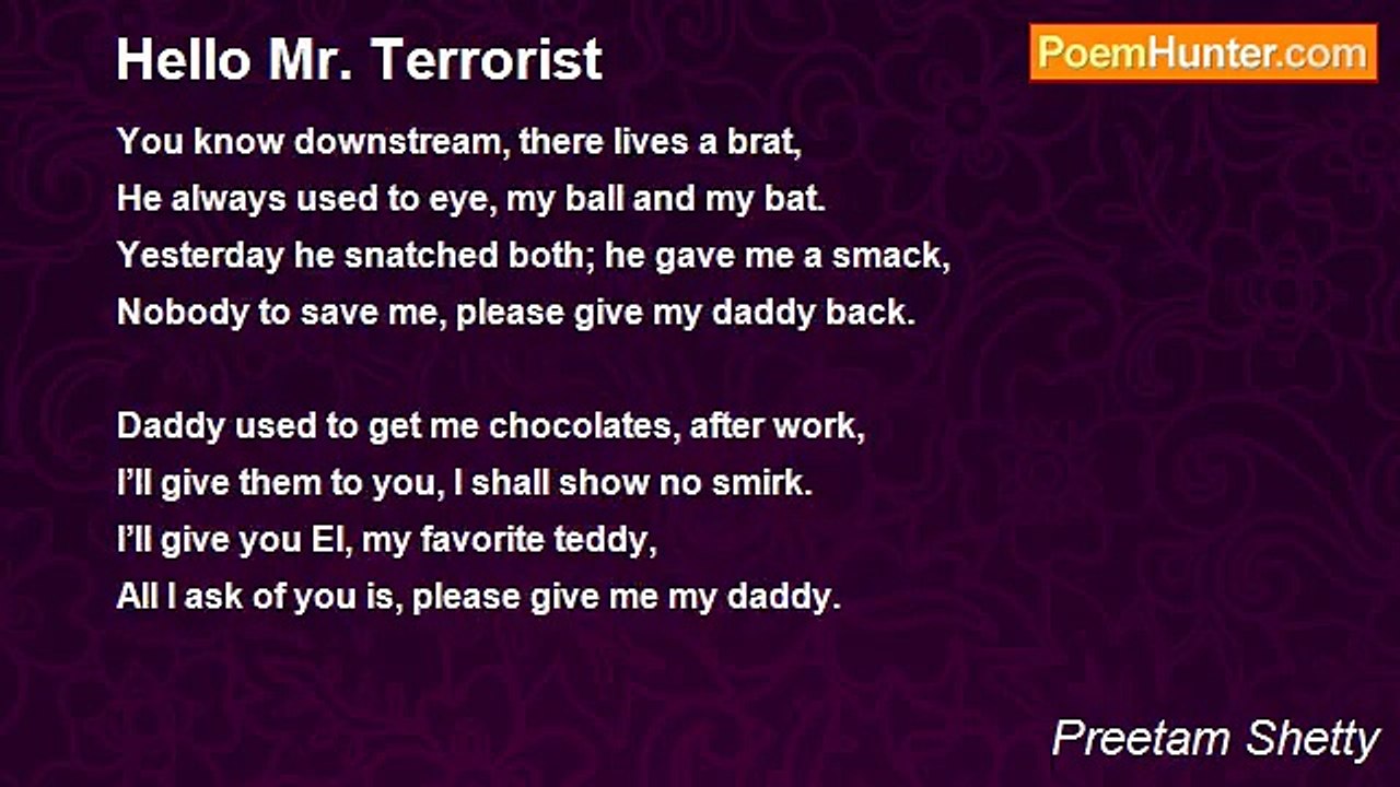 Preetam Shetty - Hello Mr. Terrorist