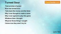 Leiv Nic - Turned Sour