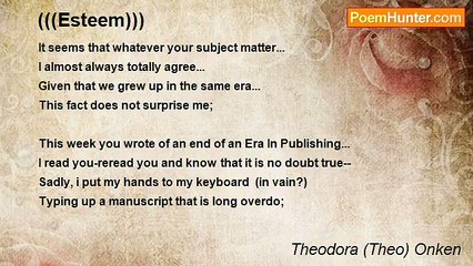 Theodora (Theo) Onken - (((Esteem)))