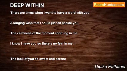 Dipika Pathania - DEEP WITHIN