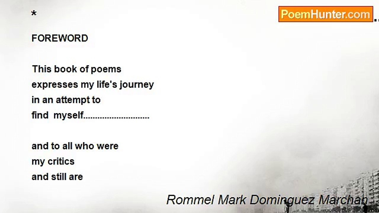 Rommel Mark Dominguez Marchan - *                                                                     dubai........... book foreword