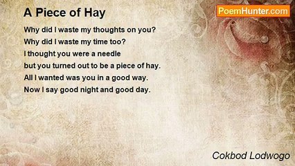Theorem The Truth Serum - A Piece of Hay