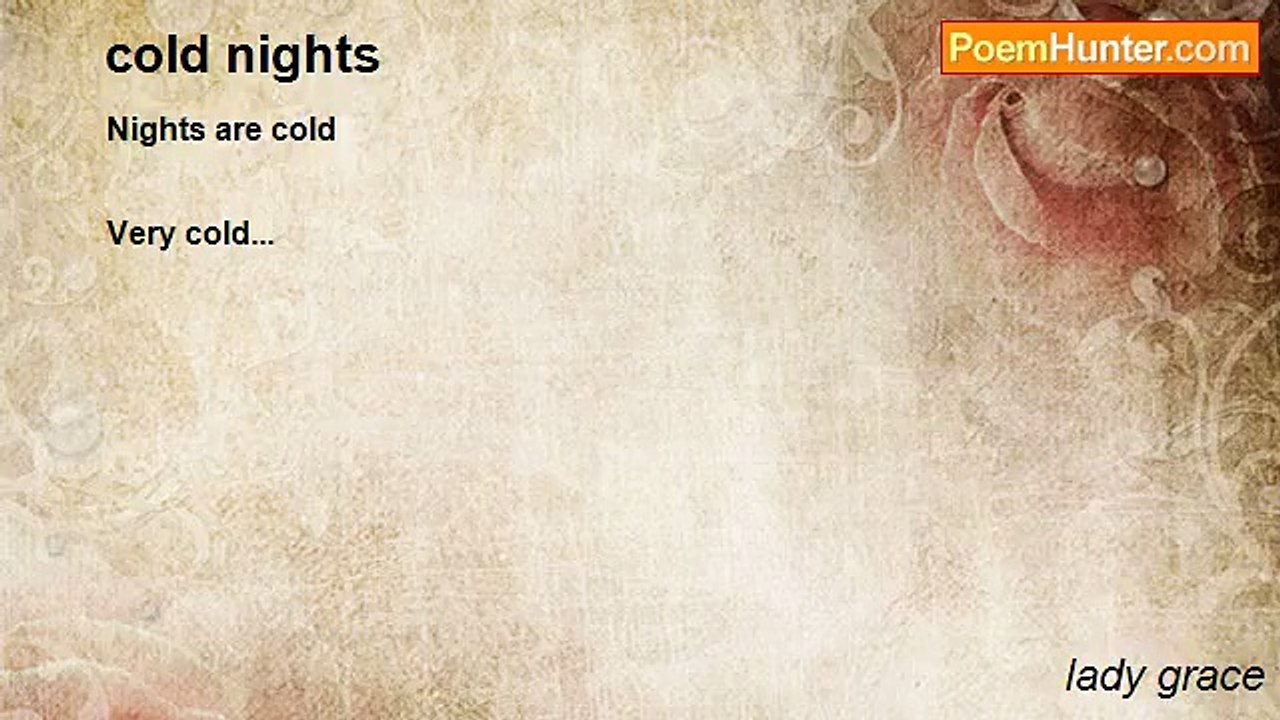 lady grace - cold nights