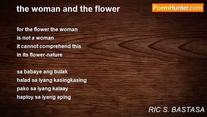 RIC S. BASTASA - the woman and the flower
