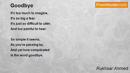Rukhsar Ahmed - Goodbye