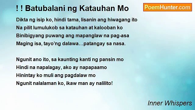 Inner Whispers - ! ! Batubalani ng Katauhan Mo